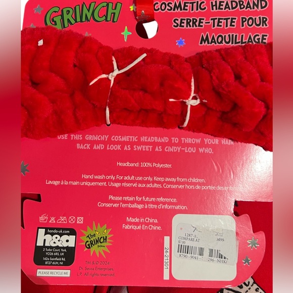Grinch Cindy-Lou NWT Christmas Bath Body Bubble Bath Fizzer Hand Wash Head Band - Picture 3 of 10